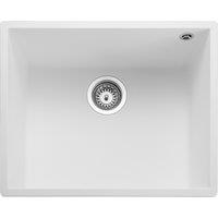 Rangemaster Oridian 1 Bowl Undermount Kitchen Sink - Arctic White, White