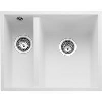 Rangemaster Oridian 1.5 Bowl Undermount Kitchen Sink - Arctic White, White