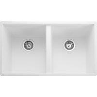 Rangemaster Oridian 1.5 Bowl Undermount Kitchen Sink - Arctic White, White