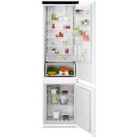 AEG OSC7C191ES 188cm 70/30 Integrated Frost Free Fridge Freezer with Sliding Door Hinge - White - E Rated, White