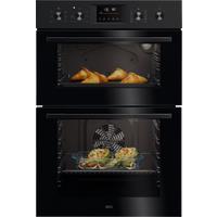 AEG OU5CP40B Built In Electric Double Oven - Black - A Rated, Black