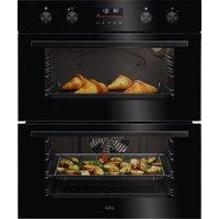 AEG OU5CU40K Built Under Electric Double Oven - Black Gloss - A Rated, Black