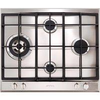 Smeg Cucina P261XGH 60cm Gas Hob - Stainless Steel, Stainless Steel