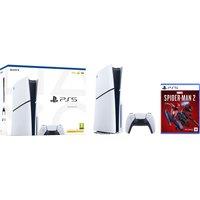 PlayStation 5 (Model Group - Slim) 1 TB with Marvels Spiderman 2 - Black / White, Black