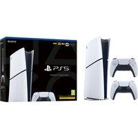 PlayStation 5 Digital Edition (Model Group - Slim) 1 TB with Extra White Controller - White, White