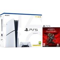 PlayStation 5 (Model Group - Slim) 1 TB with Assassin's Creed Shadows - White, White