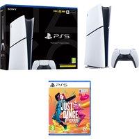 PlayStation 5 Digital Edition (Model Group - Slim) 1 TB with Just Dance 2025 (Code in Box) - White, White