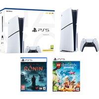 PlayStation 5 (Model Group - Slim) 1 TB with Rise of the Ronin and LEGO Horizon Adventures - White, White