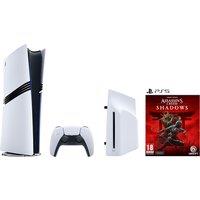 PlayStation 5 Pro 2TB with Disc Drive and Assassin's Creed Shadows - White, White
