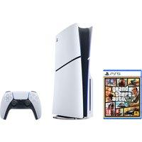 PlayStation 5 (Model Group - Slim) 1TB with Grand Theft Auto V - White, White