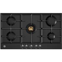 Bertazzoni Heritage Series P905CHERNE 89cm Gas Hob - Matte Black, Black