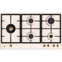 Bertazzoni Heritage Series P905LHERAG 89cm Gas Hob - Ivory / Gold, Cream