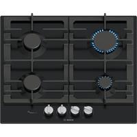 Bosch Series 6 PCP6A6I90 58cm Gas Hob - Black, Black