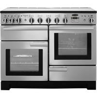 Rangemaster Professional Deluxe PDL110EISS/C 110cm Electric Range Cooker with Induction Hob - Stainless Steel / Chrome - A/A Rated, Stainless Steel