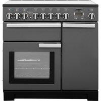 Rangemaster Professional Deluxe PDL90EISL/C 90cm Electric Range Cooker with Induction Hob - Slate - A/A Rated, Graphite