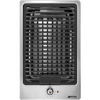 Smeg Classic PGF30B 51cm Stone Grill - Stainless Steel, Stainless Steel