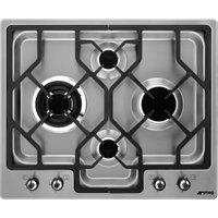 Smeg Classic PGF64-4 62cm Gas Hob - Stainless Steel, Stainless Steel
