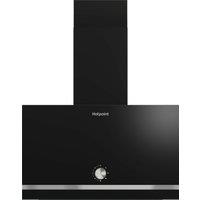 Hotpoint PHVP62FLMK 60cm Angled Chimney Cooker Hood - Black, Black