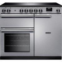 Rangemaster Professional 100 PR100EISTST/CM1 100cm wide Electric Range Cooker with Induction Hob - Stainless Steel - A Rated, Stainless Steel