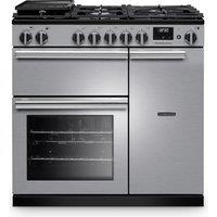 Rangemaster Professional 90 PR90DFSTST/CM1 90cm wide Dual Fuel Range Cooker with Gas Hob - Stainless Steel - A Rated, Stainless Steel