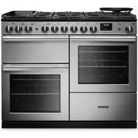 Rangemaster Professional Deluxe OC PRDLO110DFSTST/CM1 110cm wide Dual Fuel Range Cooker with Mixed Fuel Hob - Stainless Steel - A Rated, Stainless Steel