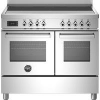 Bertazzoni Professional Series PRO105I2EXT 100cm Electric Range Cooker with Induction Hob - Stainless Steel - A/A Rated, Stainless Steel