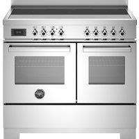 Bertazzoni Professional Series PRO105I2EXT2 100cm wide Electric Range Cooker with Induction Hob - Stainless Steel - A Rated, Stainless Steel