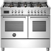 Bertazzoni Professional Series PRO106L2EXT 100cm Dual Fuel Range Cooker with Gas Hob - Stainless Steel - A/A Rated, Stainless Steel