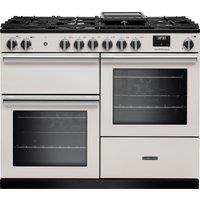 Rangemaster Professional 110 PRO110DFPIVY/CM1 110cm wide Dual Fuel Range Cooker with Gas Hob - Ivory - A Rated, Cream