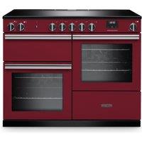Rangemaster Professional 110 PRO110EIPBOR/CM1 110cm wide Electric Range Cooker with Induction Hob - Bordeaux - A Rated, Red