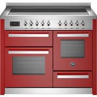 Bertazzoni Professional Series PRO115I3EROT 110cm Electric Range Cooker with Induction Hob - Red - A Rated, Red