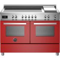 Bertazzoni Professional Series PRO125I2EROT Electric Range Cooker with Induction Hob - Red - A Rated, Red