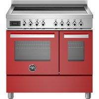 Bertazzoni Professional Series PRO95I2EROT 90cm Electric Range Cooker with Induction Hob - Red - A Rated, Red