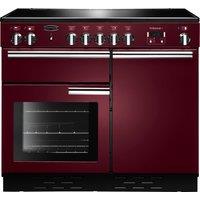 Rangemaster Professional Plus PROP100EICY/C 100cm Electric Range Cooker with Induction Hob - Cranberry - A/A Rated, Red