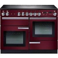 Rangemaster Professional Plus PROP110ECCY/C 110cm Electric Range Cooker with Ceramic Hob - Cranberry / Chrome - A/A Rated, Red