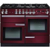 Rangemaster Professional Plus PROP110NGFCY/C 110cm Gas Range Cooker - Cranberry / Chrome - A+/A+ Rated, Red