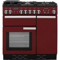 Rangemaster Professional Plus PROP90DFFCY/C 90cm Dual Fuel Range Cooker - Cranberry / Chrome - A/A R