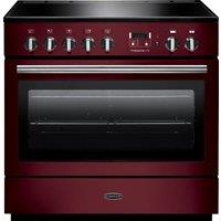 Rangemaster Professional Plus FX PROP90FXEICY/C 90cm Electric Range Cooker with Induction Hob - Cranberry - A Rated, Red
