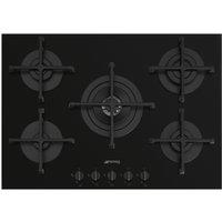 Smeg Cucina PV275B 72cm Gas Hob - Black, Black