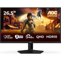 AOC G4 Q27G41ZDF 26.5" Quad HD 240Hz OLED Gaming Monitor - Black / Red, Black
