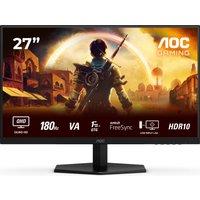 AOC G4 Q27G42XNE 27" Quad HD 180Hz Gaming Monitor - Black / Red, Black