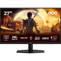 AOC G4 27" Quad HD 260Hz Gaming Monitor - Black / Red, Black