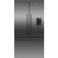 Fisher & Paykel Series 7 Contemporary RF540ADUB7 Wifi Connected Plumbed Frost Free American Fridge Freezer - Black Steel - E Rated, Black