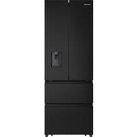 Hisense PureFlat RF632N4WFE Non-Plumbed Total No Frost American Fridge Freezer - Black / Stainless Steel - E Rated, Black