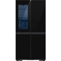 Samsung Bespoke RF65DB970E22EU Wifi Connected Plumbed Total No Frost American Fridge Freezer - Clean Black - E Rated, Black