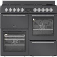 Hotpoint RH100FA21A 100cm wide Dual Fuel Range Cooker with Gas Hob - Anthracite - A Rated, Grey