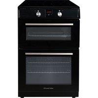 Russell Hobbs RH60EDOIH6011B 60cm Double Oven Electric Cooker with Induction Hob - Black - A/A Rated, Black
