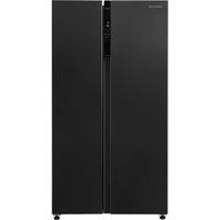 Russell Hobbs RH90AFF201DI Frost Free American Fridge Freezer - Black Steel - E Rated, Black