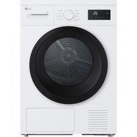 LG A10 Series RHA1008NWK 8Kg Heat Pump Tumble Dryer - White - A++ Rated, White