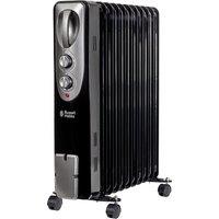 Russell Hobbs 9 Fin RHOFR1106B Oil Filled Radiator 2500W - Black, Black